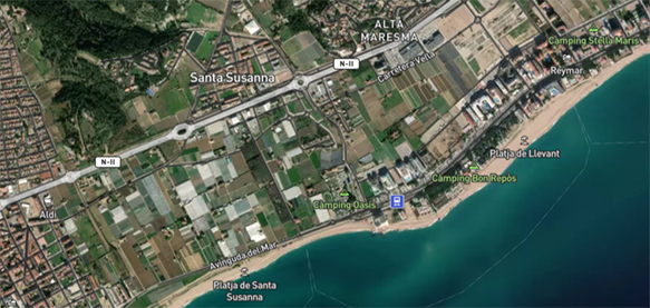 Modificación puntual del Plan parcial del sector turístico hotelero, en el ámbito de la parcela D y el vial contiguo a Santa Susanna .