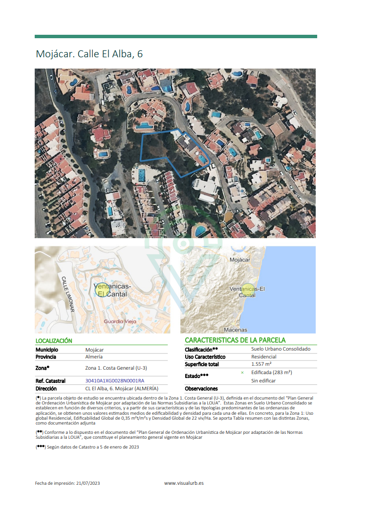 Informe urbanístico